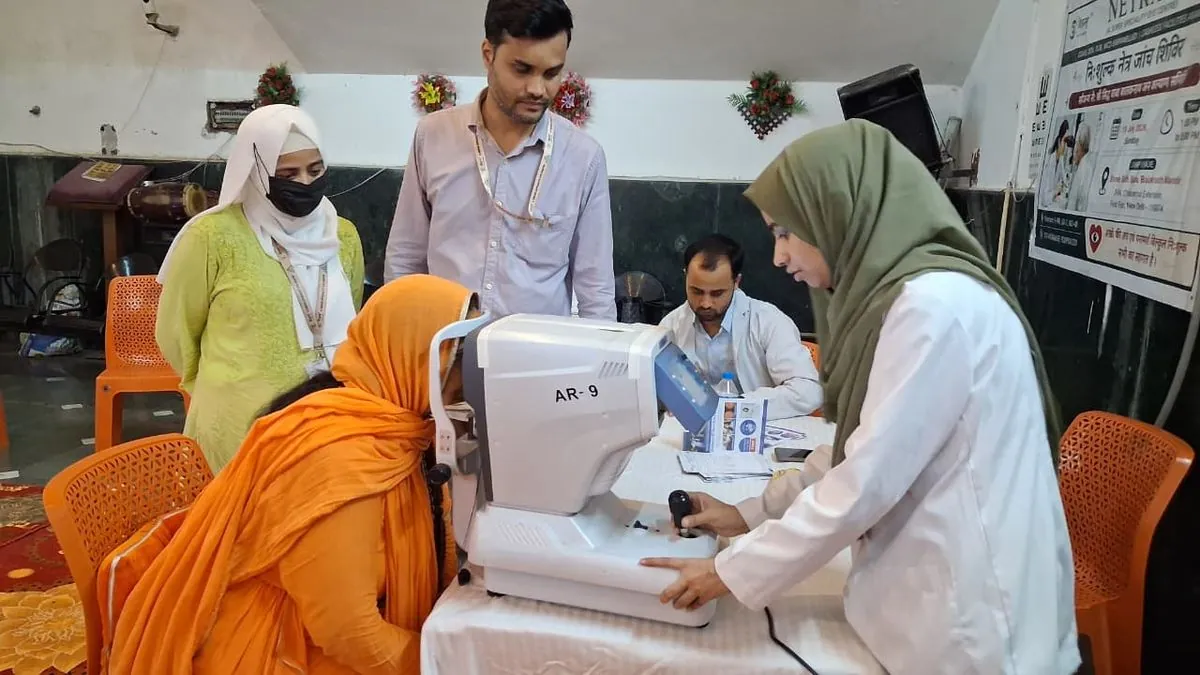 A Netram screening camp in progress