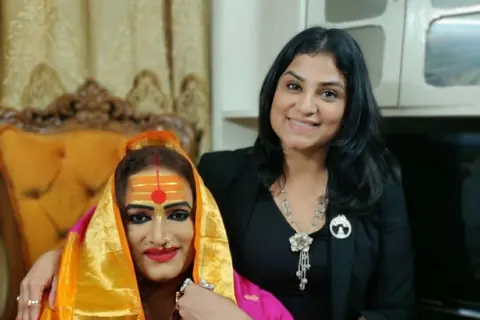 Dr. Anchal Gupta with a guest at the Transgender Medical Camp